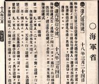 難條註釈官令全報　第拾號　海軍省＝海軍敬礼式・葛城艦進水式執行など