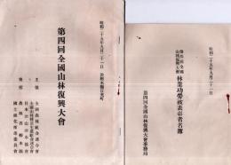 第四回全国山林復興大会・林業功労被表彰者名簿の2冊　昭和25年9月・於栃木県日光町