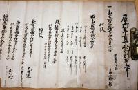 辰御年貢可納割附之事　寶暦十年　甲斐國八代郡高家村（現在の山梨県笛吹市）　吉田源之助印 江戸古文書
