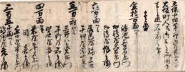 天保十四年卯六月御用金文書（書留帳）　大阪商人鴻池善右衛門・加島屋久右衛門・千草屋宗十郎等200余名