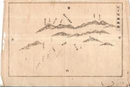 ※竹下戦地概図　銅版画　（建武2年1336年・建武政権新田義貞脇屋義助尊良親王等×足利尊氏・直義等）　箱根竹ノ下の戦い・建武の乱とも