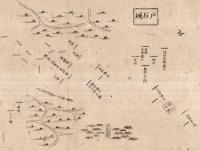 ※戸石城合戦図　銅版画　天文19年（地図には15年とアリ）　（武田信玄×村上義清・現在の長野県上田市）