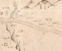 ※山崎戦地図　銅版画　羽柴秀吉×明智光秀　1枚