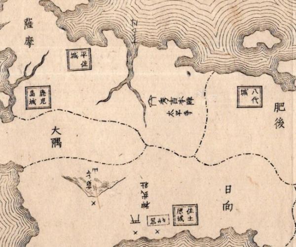 薩摩征討沿途概図 銅版画 天正14年 九州平定軍豊臣秀吉×島津義久・義弘
