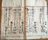 ※明治16年度備荒儲畜公儲金割46丁・13年送入簿異動簿34丁・15年畑方地税第壱期二期割44丁、14年第壱期第弐期賦課簿44丁＝千葉縣匝瑳郡米倉村戸長役場（現匝瑳市備荒儲畜法、戸籍、課税等資料文書4点）