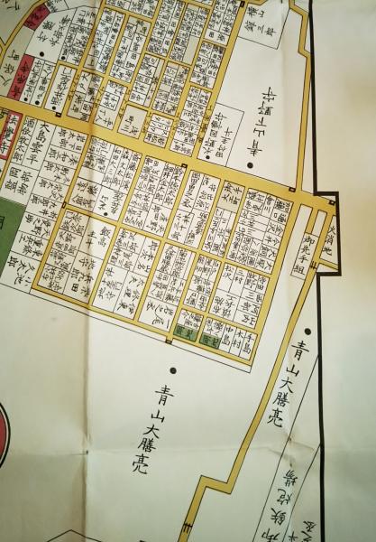 東都青山絵図 嘉永六年丑夏新刻安政四年丁己改 麹町六丁目金鱗堂 東都青山絵図 嘉永六年丑夏新刻安政四年丁己改 麹町六丁目金鱗堂