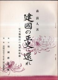 ※建国の正史に還れ　紀元節復活の史学的根拠　協賛：建国記念日（紀元節）制定促進會　刊行の辞＝報告新聞社社長野中保男