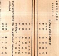 ※改正第七十三回営業報告書　昭和4年下半期（自昭和4年6月至11月）　株式会社東京株式取引所+新役員株主配当金案内チラシ1枚