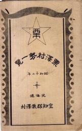 ※昭和十二年　栗澤村勢一覧　北海道空知郡（現在の岩見沢市）