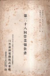 ※第二十八回営業報告書　（自昭和10年12月1日～昭和11年5月31日）　目黒蒲田電鉄株式会社　東京横浜目黒蒲田電鉄線路略図・五島慶太専務取締役時代の1点です（株主名簿アリ）