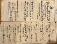 ※文久二年戊戌両金砂山大祭禮ニ附休泊誥割・明治27年鎮守巡業諸費支払帳・神輿寄附金残取立帳・明治16年神輿村廻之差願久慈郡鼓舞偈村等・明治18年永代売渡證書2枚等々　茨城県古文書