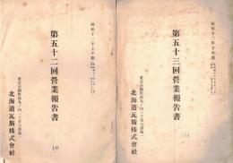 ※第52・53回営業報告書　北海道瓦斯株式会社　k部主名簿アリ　太田半六社長時代です