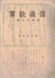 ※信濃教育第402號　餘力論＝西尾實・万葉集一面観＝島木赤彦・訓育の理想としのて古典主義＝河西省吾・教育界の煩悶＝小沼英雄・歴史の理解＝木山弘治ほか