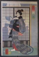 座しきの名月　芳員画