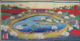 東京上野忍ヶ岡競馬會之圖　3枚続