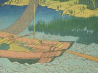 千繪の海　総州利根川　北斎画　(浮世絵)