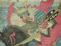信州川中大合戦之圖　本朝高名鏡　芳虎画
