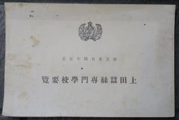 上田蠶絲専門學校要覧　創立25周年記念