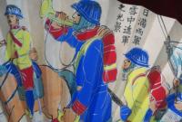 日満両軍雪中進軍之光景　扇子