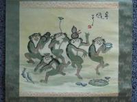 河童の酒盛り　5匹のカッパ