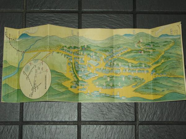 草津温泉案内 鳥瞰図 草津温泉道順畧圖 / ほその書店 / 古本