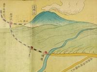 草津温泉案内　鳥瞰図　草津温泉道順畧圖