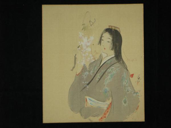 藤娘 鏑木清方 色紙・絹本(鏑木清方) / 古本、中古本、古書籍の通販は