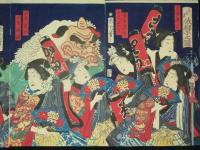 再お値下げ☆浮世絵 錦絵 版画 国周 NO24 月岡芳年「新撰東錦絵 白木屋於駒の話」明治19年(1886)【浮世絵