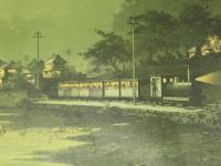 品川海岸夜ノ景　明治色刷石版