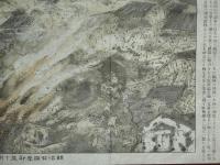 岐阜全市大震大火之圖　明治二四辛卯年十月二八日曉六時三十分