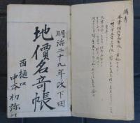 地價名寄帳　上伊那郡朝日村　下田・萬五郎・入作