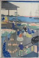 横浜異人館之圖　二代廣重画　文久元年