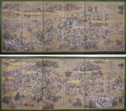 紀州本　川中島合戦図屏風　限定 150組 六曲一双