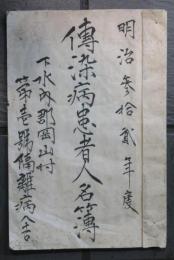 傳染病患者人名簿　上水内郡岡山村 第壱號隔離病舎