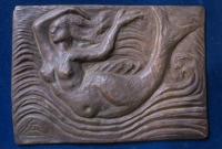 木内 克　人魚　ブロンズレリーフ額装