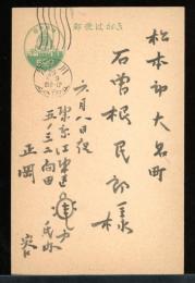 正岡容　葉書　昭和29年