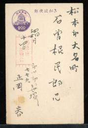 正岡容　葉書　昭和23-25年頃