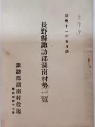 長野県諏訪郡湖南村勢一覧
