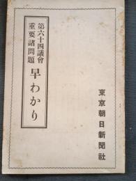 第六十四議会重要諸問題早わかり