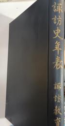 諏訪史年表