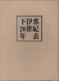 下伊那20世紀年表