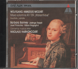 CD「MOZART　ミサ　ソレムニスハ短調K.139/エクスルターテ・ユビラーテ　K165」
