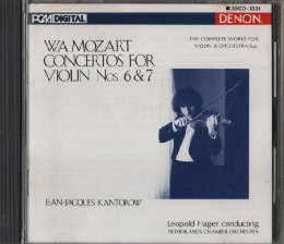 CD「WA　MOZART　CONCERTOS　FOR　VIOLIN　Nos.6&7」