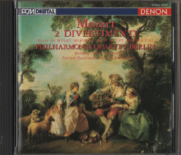 CD「モーツァルト：ディヴェルティメント　第15番　変ロ長調KV287/変ロ長調KV137」