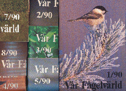 Var Fagelvarld 1/90  2/90  3/90  4/90  5/90  7/90  8/90 (７冊セット)
