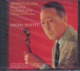 CD「メンデルスゾーン・ブラームス・ヴュータン：ヴァイオリン協奏曲／ハイフェッツ」
