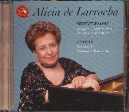CD「Alicia de Larrocha/Mendelssohn・Chopin」

