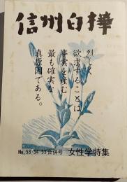 信州白樺　No.53・54・55合併号　特集女性学