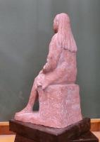  洞澤 今朝夫作　「題名不明(女性椅子坐像)」　1991年　テラコッタ作品　