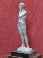  洞澤 今朝夫作　「題名不明(裸婦立像)」　1971年頃　ブロンズ作品　